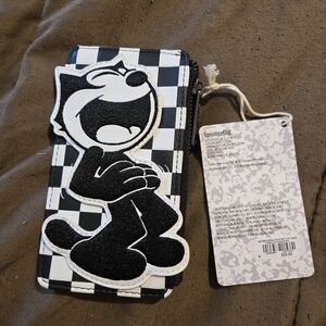 Loungefly Black and White Checkered Felix Cardholder
